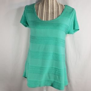 LuLaRoe Green Short Sleeve Hi-Lo Hem Top Size XSmall